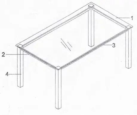 Best Master Furniture T02T Margaid 63 Inch L Rectangle Glass Dining Table fig2
