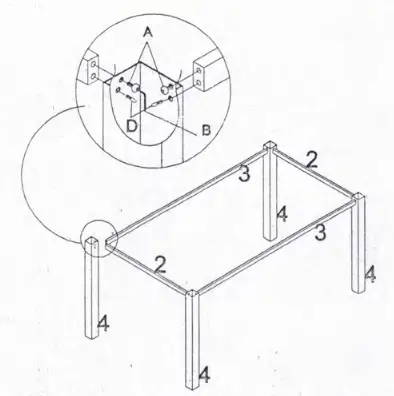 Best Master Furniture T02T Margaid 63 Inch L Rectangle Glass Dining Table