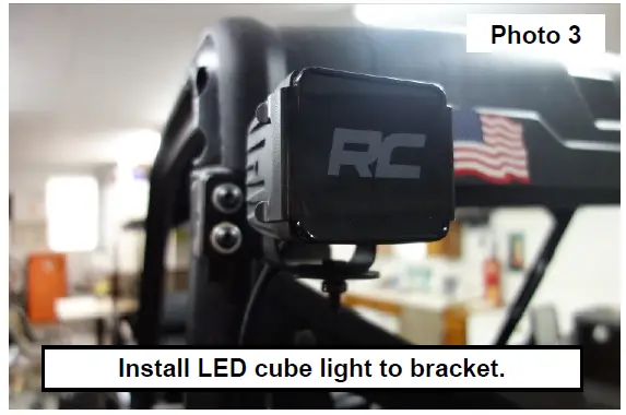 ROUGH COUNTRY Polaris 2013 to 2018 Ranger Rear Cube Light 3