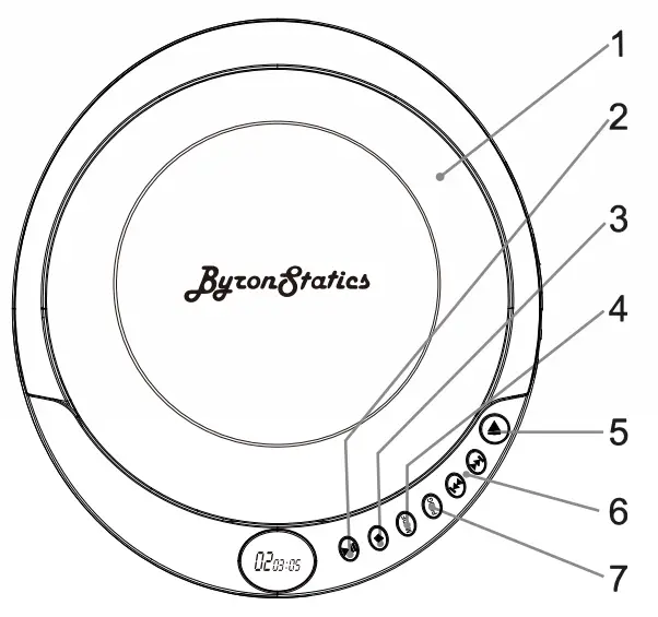 Byron Statics PCD-220 Portable Compact CD Player fig