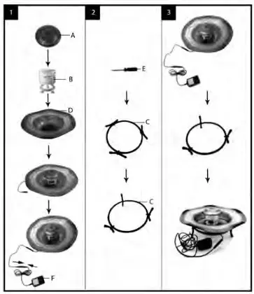 XBRAND TM114BL Tabletop Mist Fountain - Assembly instructions