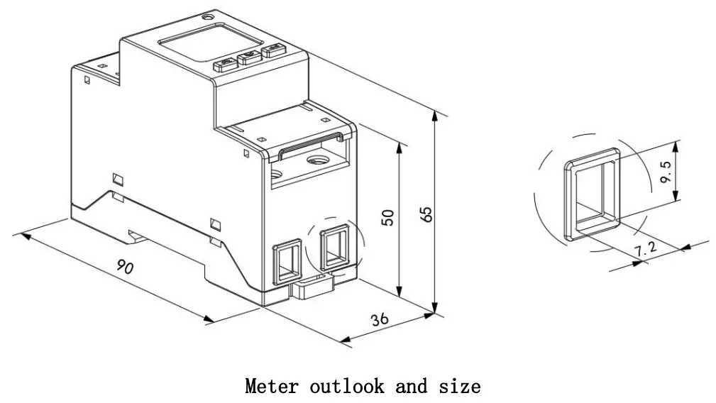 Acrel ADL200 Digital Multi Meter Electric Power Meter Din Rail Smart Meter