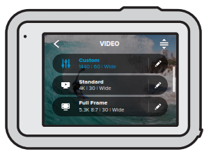 GoPro HERO11 Black Action Camera - Creating Presets