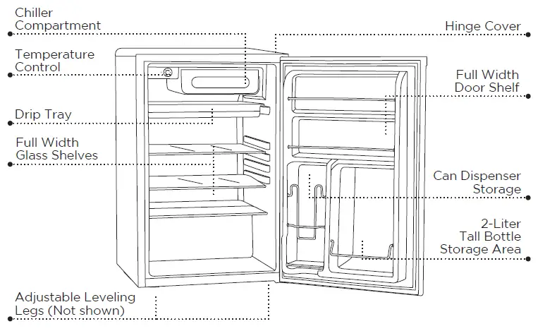 Commercial Cool CCR45B Door Refrigerator and Freezer 2