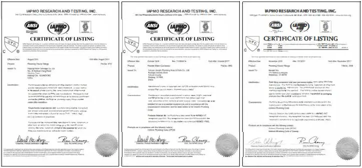 Certificates