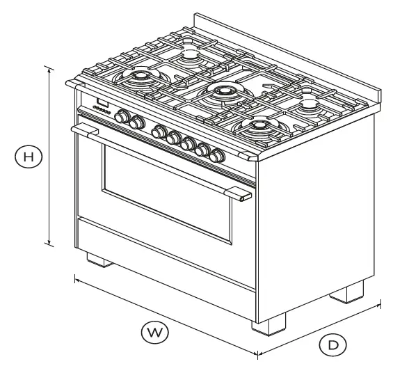 FISHER PAYKEL OR90SCG4B1 Freestanding Cooker Dual Fuel 90cm 5 Burners 1