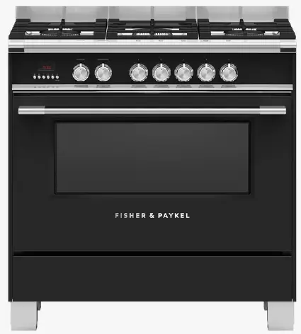 FISHER PAYKEL OR90SCG4B1 Freestanding Cooker Dual Fuel 90cm 5 Burners