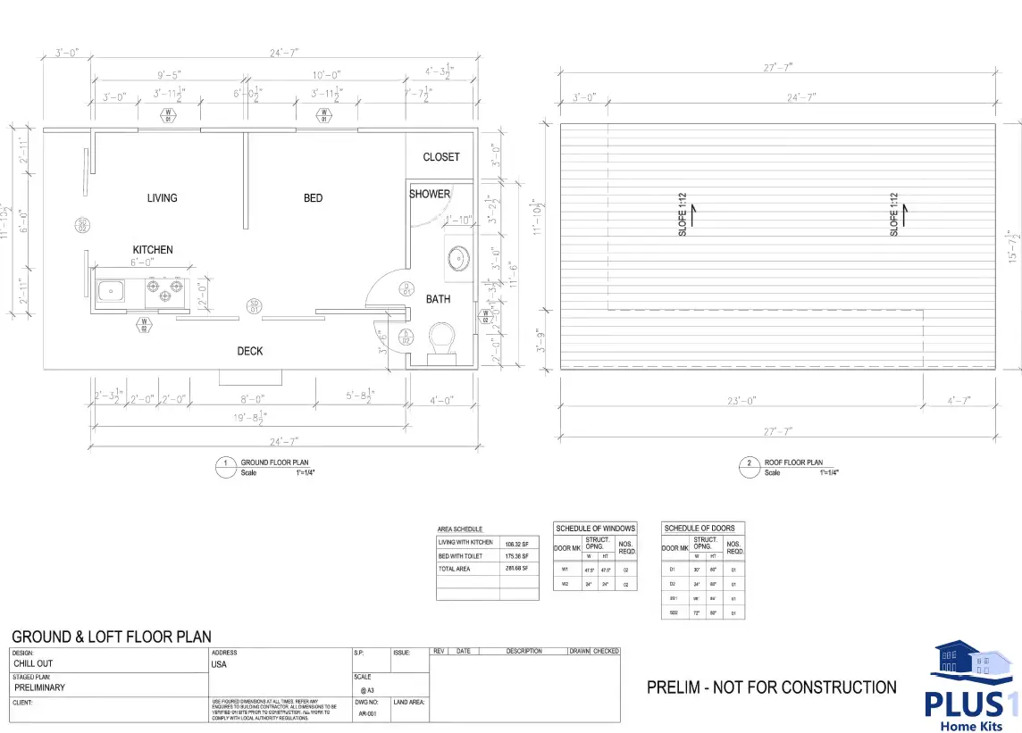 THE HOME DEPOT CO1B281 Bed Tiny Home Steel Frame Building Kit 1