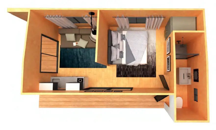 THE HOME DEPOT CO1B281 Bed Tiny Home Steel Frame Building Kit 3