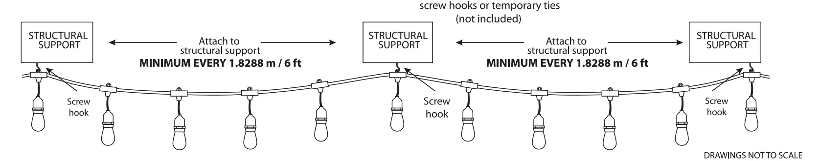 Attached to a structure