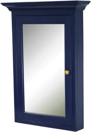 KitchenBathCollection Napa Wall-Mounted Medicine Cabinet (Royal Blue)