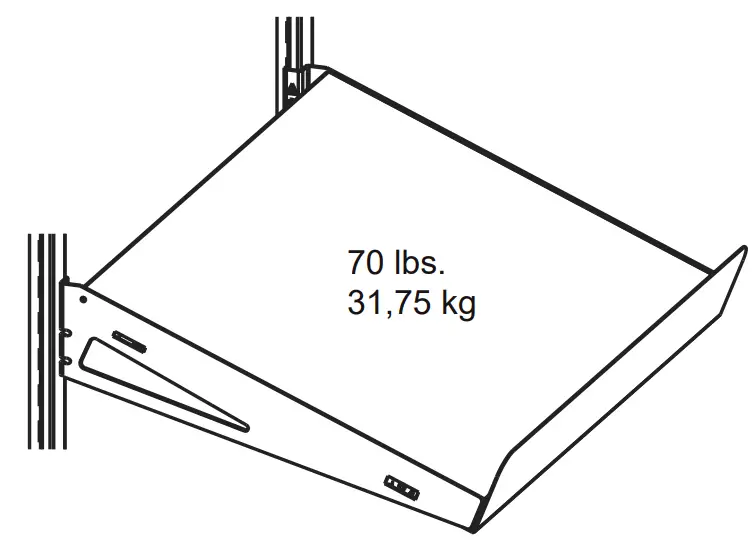 Origin 21 MT2SSK-16-W Angled Metal Shelf Kit - fig 2