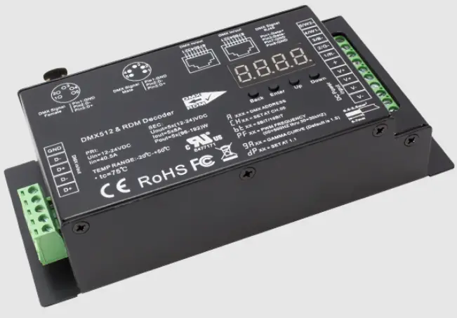 AMERICAN-LIGHTING-12-24V-DMX-5-Channel-RJ45-Decoder-product-image
