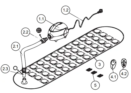 SereneLife HSPAMT22 Bubble Bath Mat Body Spa Massage - fig 1