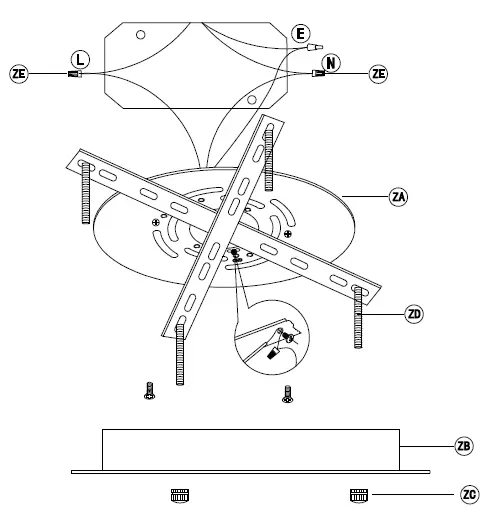 ELEGANT 3503F26L2BK Monroe Crystal Black LED 26 Flush Lighting-03