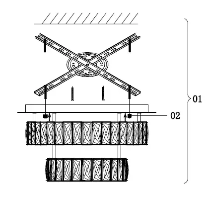 ELEGANT 3503F26L2BK Monroe Crystal Black LED 26 Flush Lighting-04