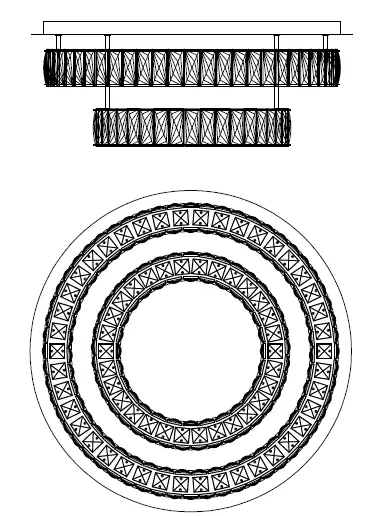 ELEGANT 3503F26L2BK Monroe Crystal Black LED 26 Flush Lighting-05