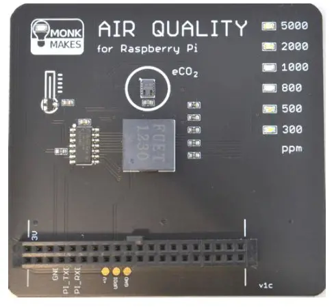 MONK MAKES Air Quality Kit for Raspberry Pi - FIG9
