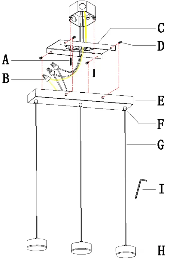 ZEVNI A04651 19 Inch Island Light - Fig2