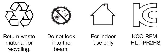 HILTI PRA 20 Laser Receiver - Symbols