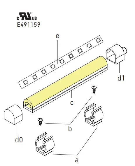LUMENTruss 180 Flex Neon Sleeves Luminaire - COMPONENT PARTS