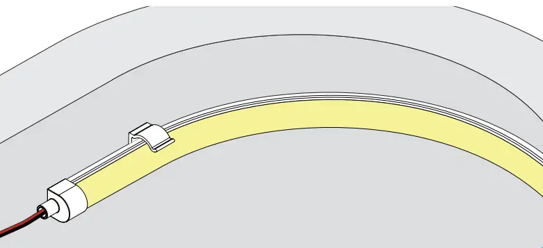LUMENTruss 180 Flex Neon Sleeves Luminaire - Curved installation