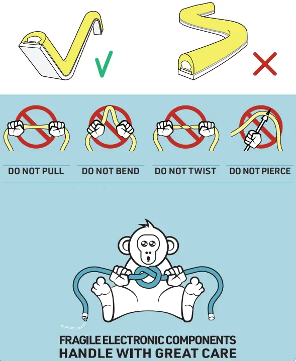 LUMENTruss 180 Flex Neon Sleeves Luminaire - DOWN BEND