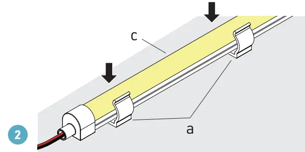 LUMENTruss 180 Flex Neon Sleeves Luminaire - Make electrical connections