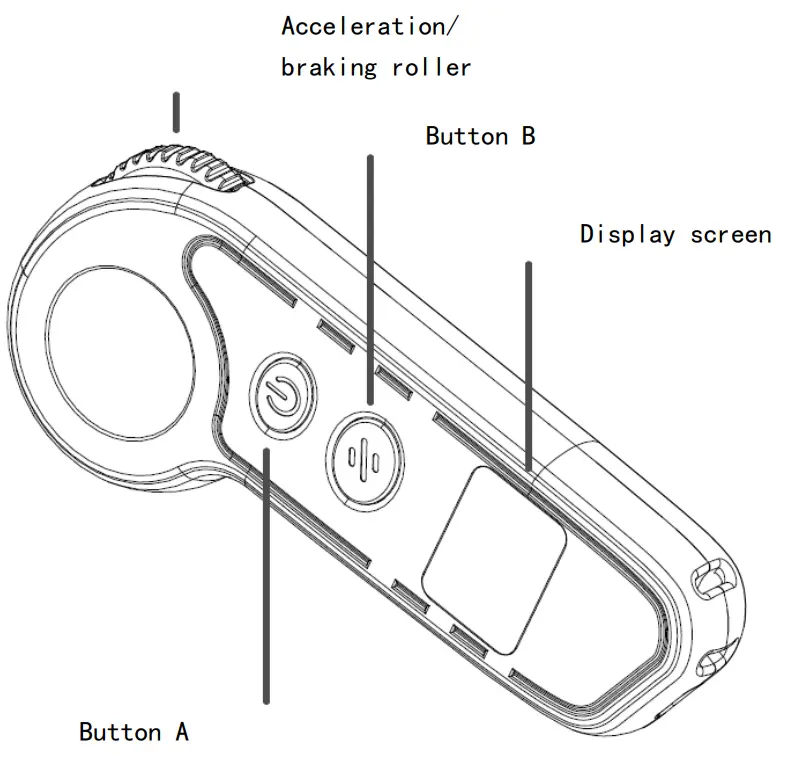 HOBBYWING ZYD7002 Remote for Skateboard - Fig