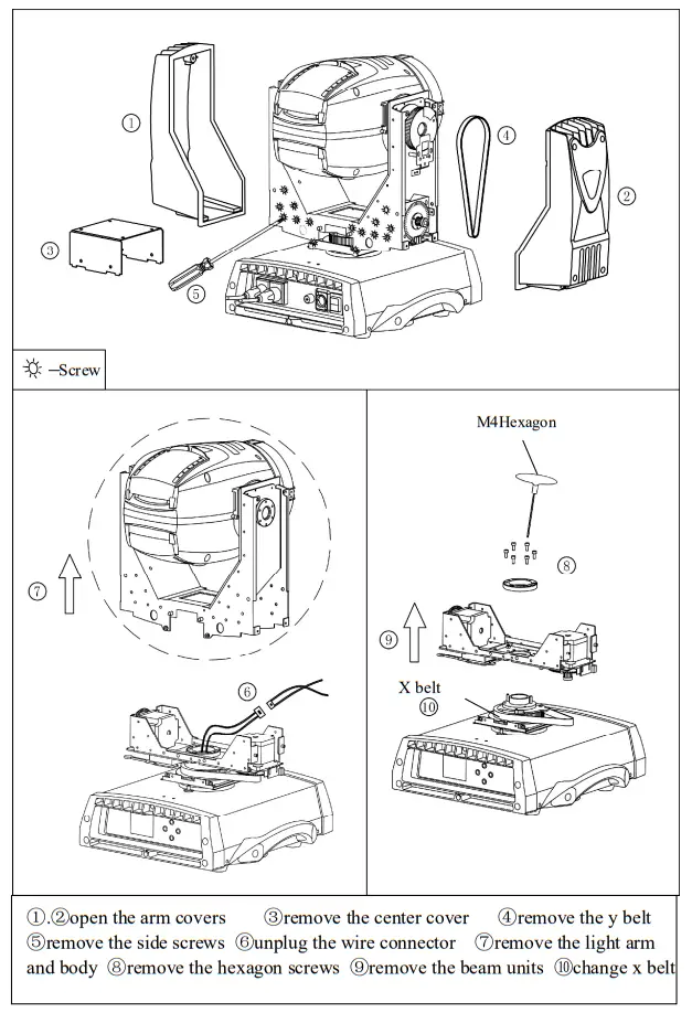 deliya GTR BEAM 330 IP54 Water Proof Lighting - Dimension 13