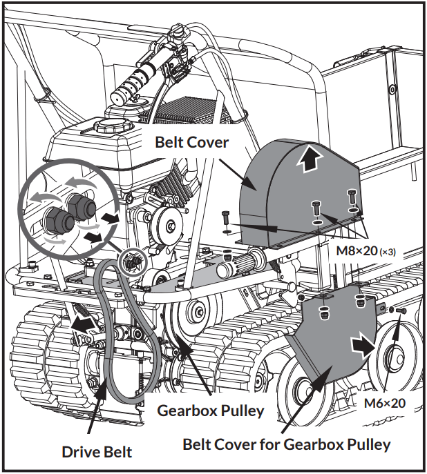 Crytec D30MB Mini Tracked Dumper - Gearbox Pulley