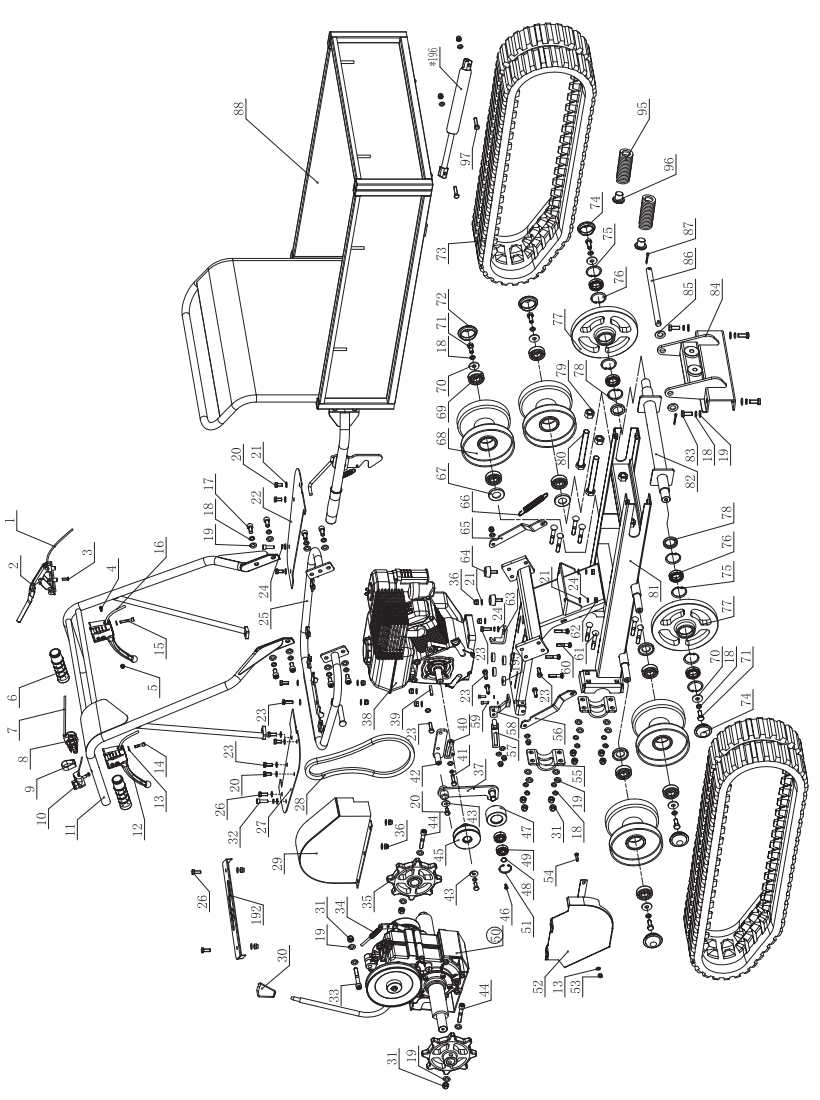 Crytec D30MB Mini Tracked Dumper - PARTS SCHEDULE
