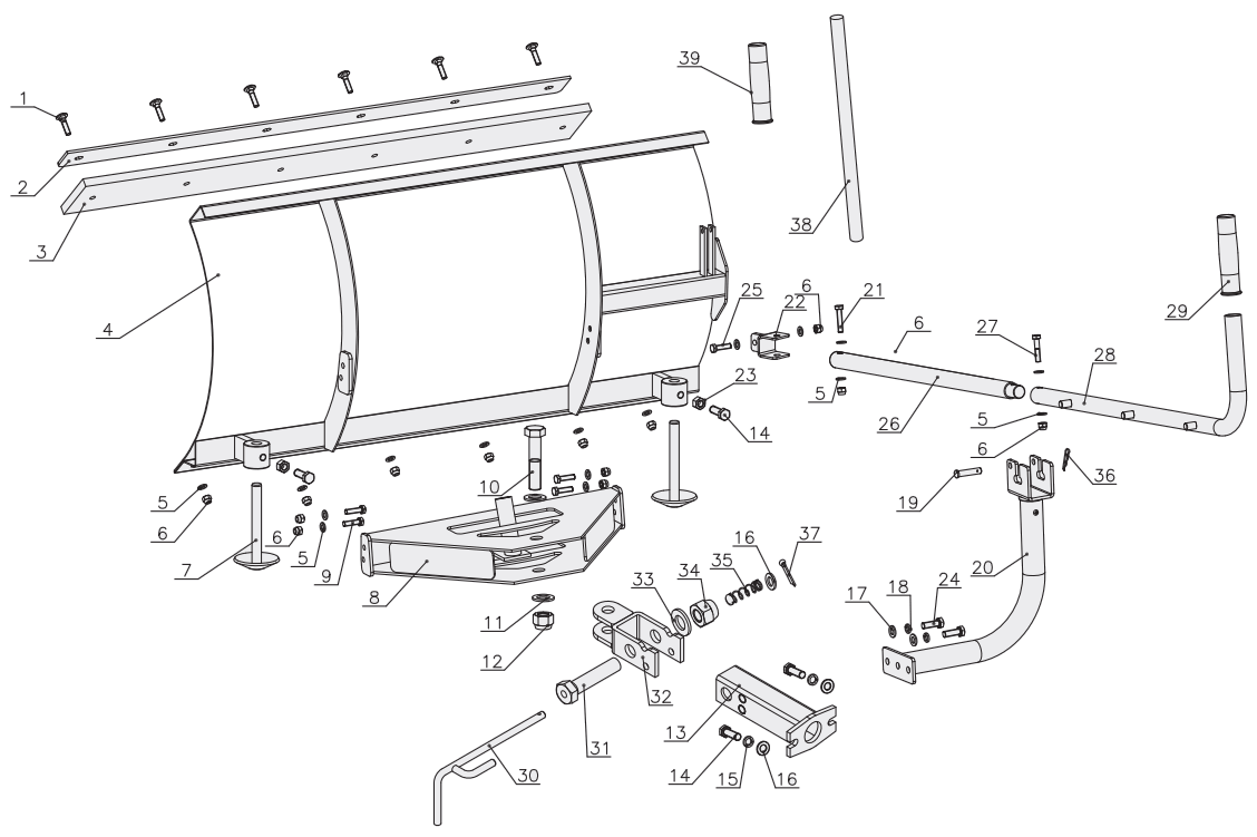 Crytec D30MB Mini Tracked Dumper - Plow Blade 1
