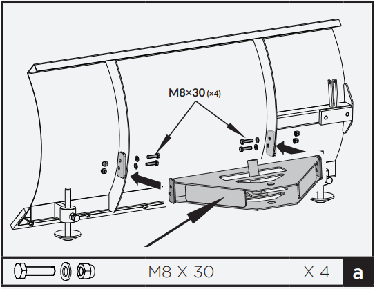Crytec D30MB Mini Tracked Dumper - Plow Blade