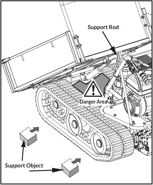 Crytec D30MB Mini Tracked Dumper - Support Rod