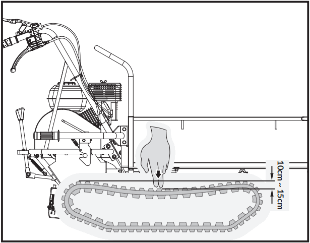Crytec D30MB Mini Tracked Dumper - Tightening Tracks
