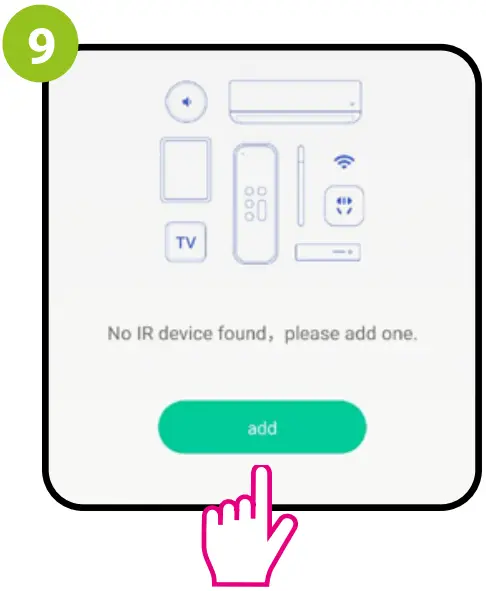 Installation of the IR remote control in the APP