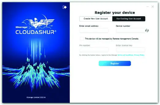 iStorage CloudAshur Hardware Encrypted Security Medulla - Sign in
