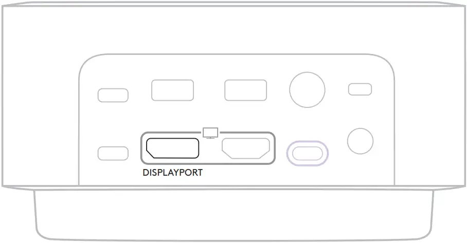 logitech Logi Dock - CONNECTING A DISPLAYPORT DEVICE