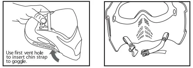 Paintball PROFILER Mask Instruction Manual - CHIN-STRAP INSTALLATION