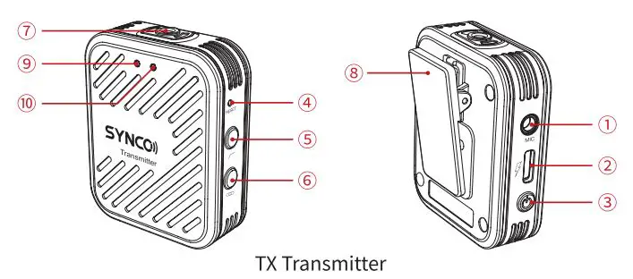 SYNCO G1 2.4Ghz Wireless Lavalier Microphone User Manual - Product Instruction