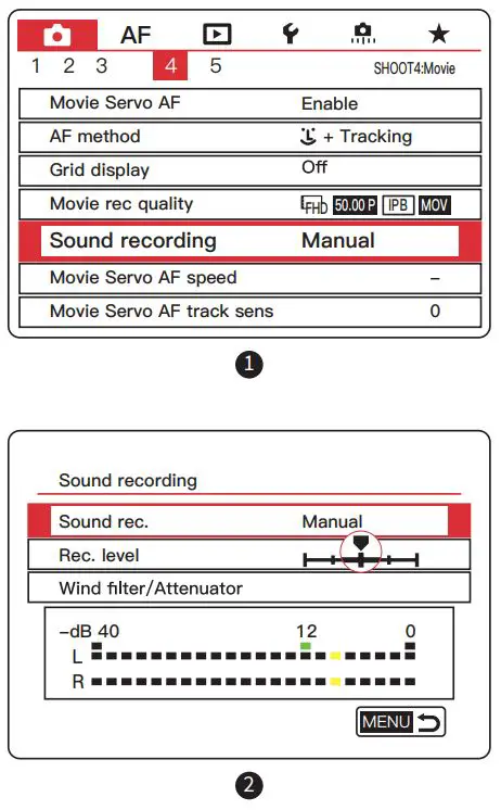 SYNCO G1 2.4Ghz Wireless Lavalier Microphone User Manual - Take EOS 5D Mark IV for example