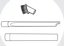 Bissell 3575, 3593, 6590, 8975 Series Cleanview Bagless - Dusting Brush, Crevice, Extension Wand Tools