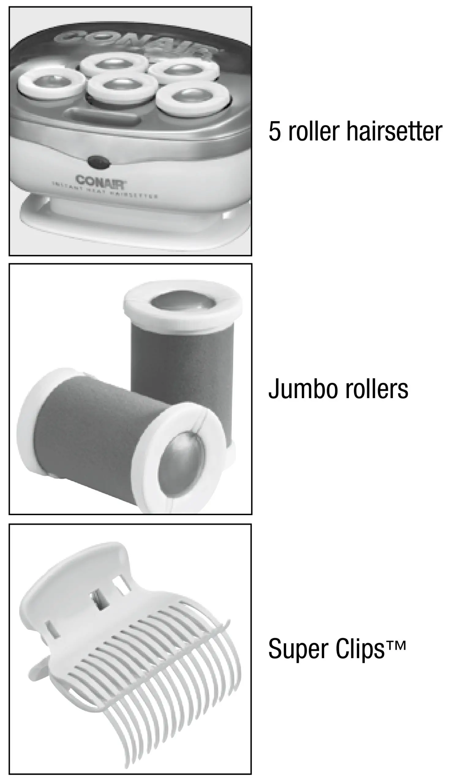 CONAIR TS7X Jumbo Roller Travel Hairsetter - INSTANT HEAT