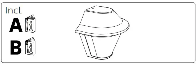 PHILIPS 1738930PN Outdoor Wall Light LED User Manual - Include item