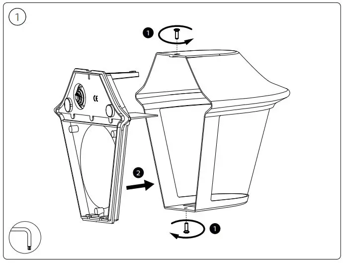 PHILIPS 1738930PN Outdoor Wall Light LED User Manual - Installation 1