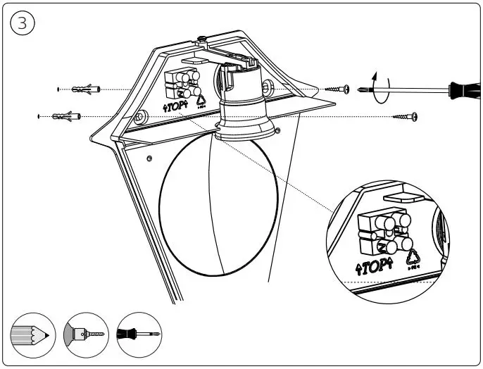 PHILIPS 1738930PN Outdoor Wall Light LED User Manual - Installation 3