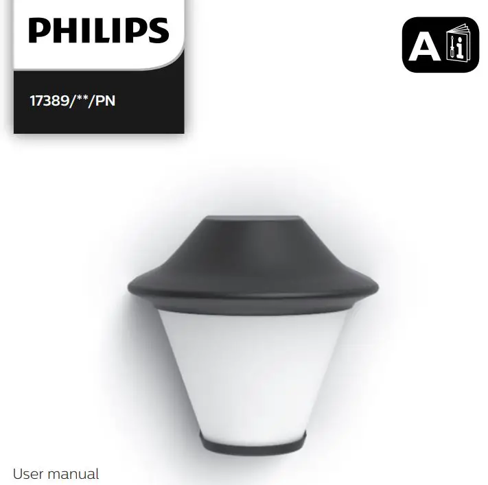 PHILIPS 1738930PN Outdoor Wall Light LED User Manual