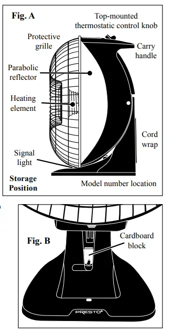 PRESTO Heat Dish + Tilt Parabolic Electric Heater fig1