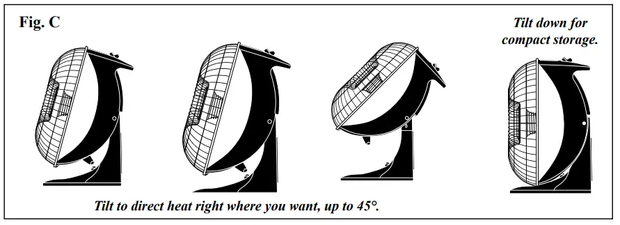 PRESTO Heat Dish + Tilt Parabolic Electric Heater fig2